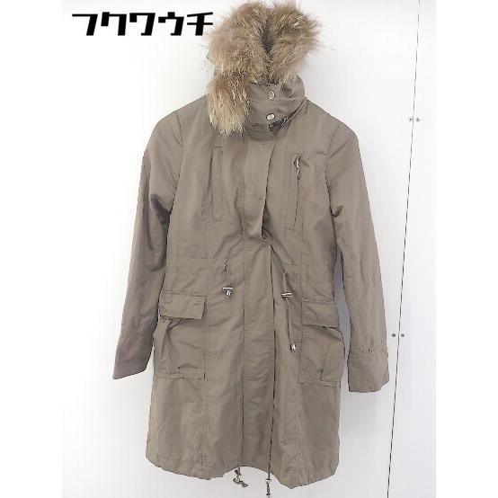 ■ ◎ VICKY ビッキー ライナー付 ラクーンファー 長袖 コート サイズ1 ベージュ レディース 【中古】 【1107220002940】