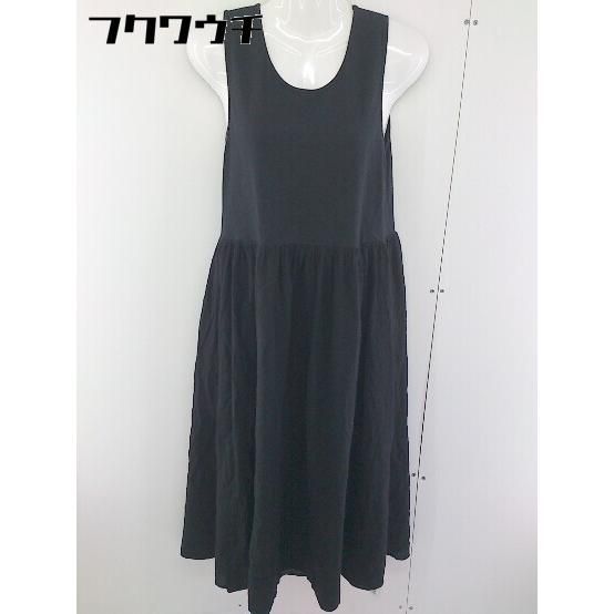 ◇ merlot メルロー ノースリーブ ロング ワンピース ブラック レディース 【1109010007203】