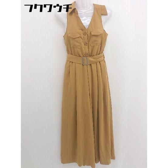 ◇ ◎ CECIL McBEE セシルマクビー ノースリーブ ウエストゴム オールインワン サイズM ブラウン系 レディース 【1109030016896】