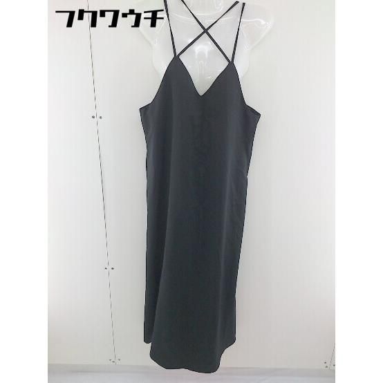 ◇ THE SHOP TK ザショップティーケー TAKEO KIKUCHI キャミソール ロング ワンピース サイズM ブラック レディース 【1109160010283】