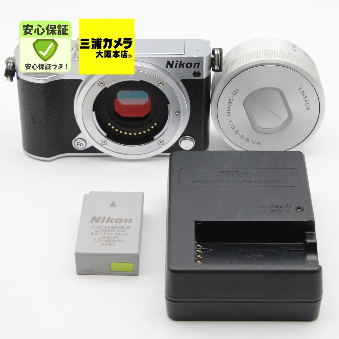 極上品】 Nikon 1 J5 標準パワーズームレンズキット シルバー ミラー