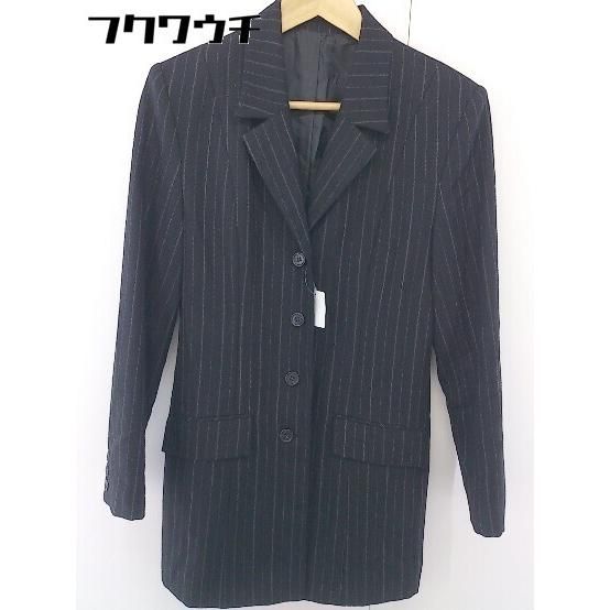 ◇ MAYSON GREY メイソングレイ ピンストライプ 4B 肩パット ウール 長袖 ジャケット ブレザー サイズ M ブラック メンズ 【1109150016431】