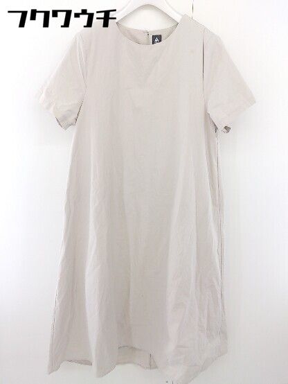 ◇ merlot メルロー 半袖 ロング ワンピース グレー レディース 【中古】 【1110070011499】