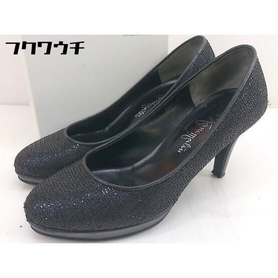 ◇ ◎ GINZA Kanematsu 銀座かねまつ パンプス シューズ サイズ22cm1/2D ブラック レディース 【1110110011359】