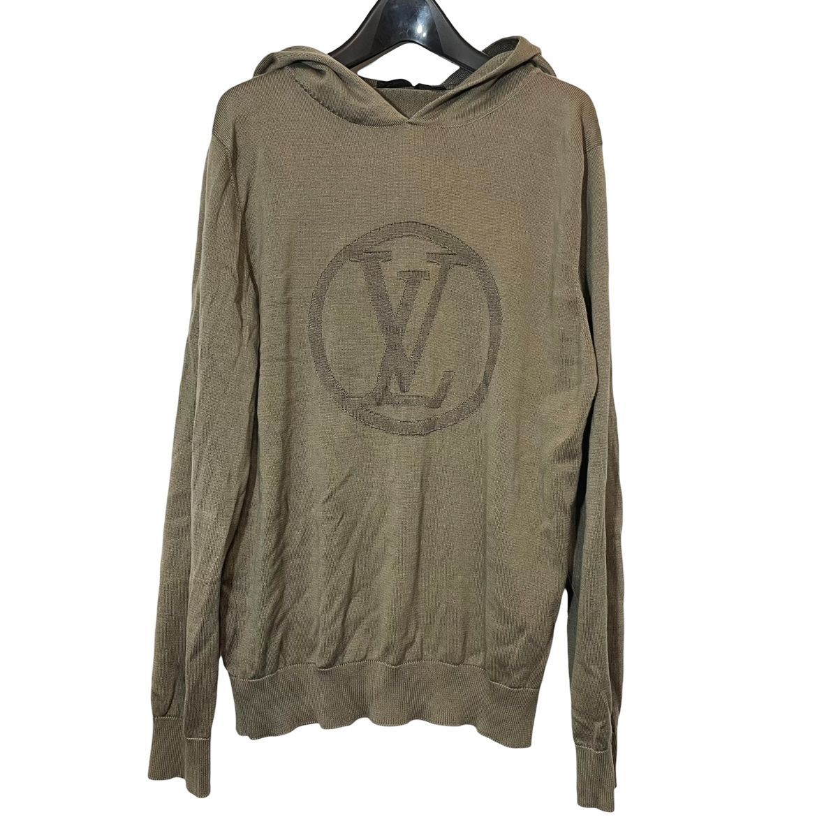 中古】LOUIS VUITTON ルイ・ヴィトン ニットパーカー Sサイズ グリーン 