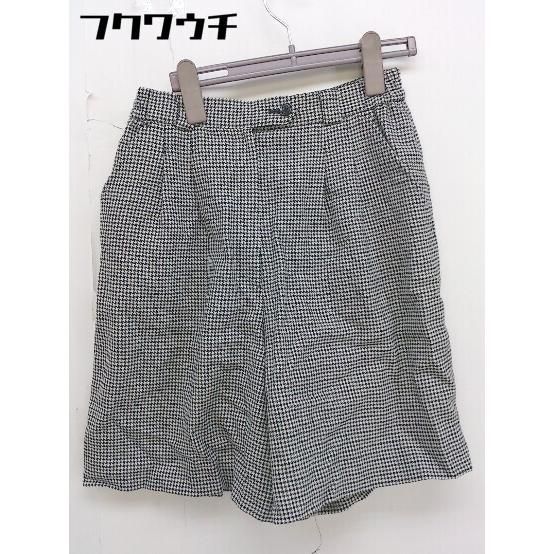 ◇ Munsingwear マンシングウェア 千鳥格子 ストレッチ ショートパンツ サイズ9 ホワイト ブラック レディース 【中古】 【1112030010108】