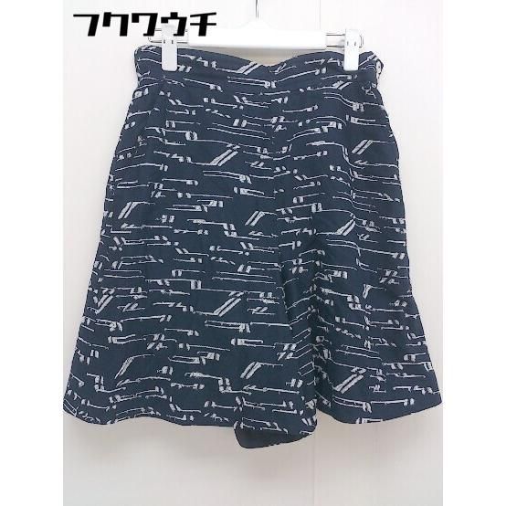 ◇ MACKINTOSH PHILOSOPHY ハイウエスト 総柄 ショート パンツ サイズ38 ネイビー ホワイト系 レディース 【中古】 【1112040002339】