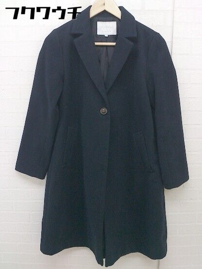 ◇ AMERICAN HOLIC アメリカン ホリック １B バックタック 長袖 チェスターコート サイズM ネイビー レディース 【1112130008449】