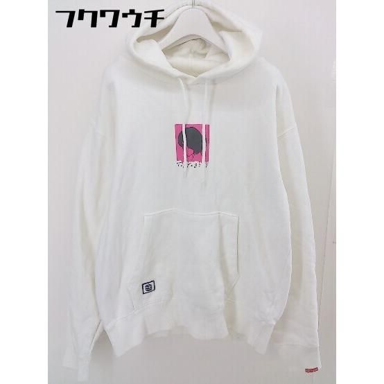 ◇ sourcream TOKYO GIRL 東京ガール プリント 長袖 プルオーバー パーカー サイズ L ホワイト レディース 【中古】 【1201040001364】