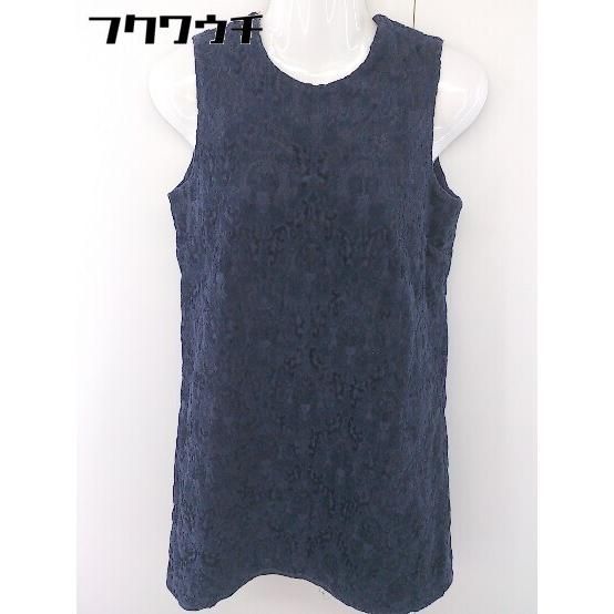 ◇ haupia ハウピア ノースリーブ ミニ ワンピース サイズ38 ネイビー レディース 【中古】 【1112290001779】