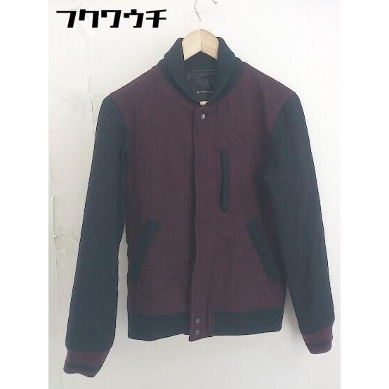 ◇ BOYCOTT ボイコット ウール混 長袖 スタジャン サイズ2 レッド系 ブラック メンズ 【中古】 【1201120000539】