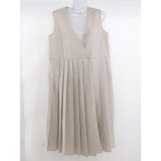 ◇ merlot メルロー ノースリーブ ロング ワンピース ベージュ系 レディース 【中古】 【1204120008888】