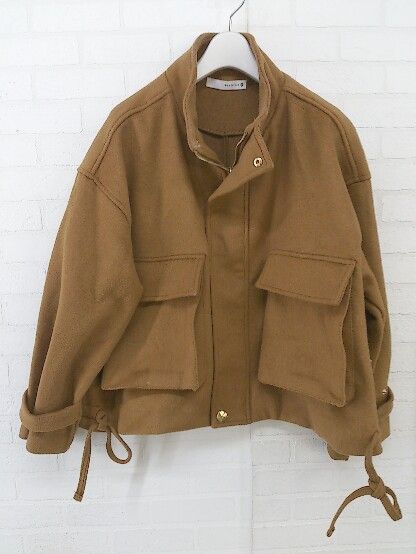 ◇ Bou Jeloud ブージュルード スタンドカラー 長袖 ジップアップ ブルゾン サイズ38 キャメル レディース 【中古】 【1205230003824】