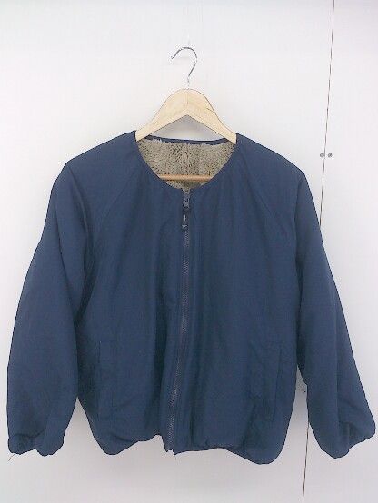 ■ Sonny Label サニーレーベル リバーシブル ボア 長袖 ジャケット サイズF ネイビー ベージュ系 レディース 【中古】 【1206010002167】