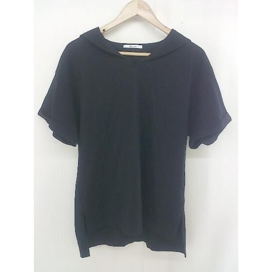 ◇ Du noir セーラー襟 半袖 ブラウス カットソー サイズF ブラック レディース 【中古】 【1206150005899】