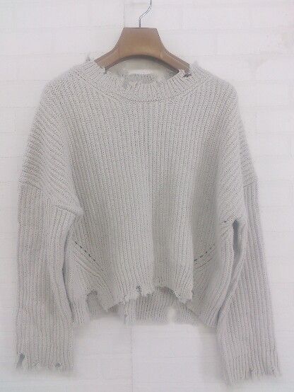 ◇ JEANASIS ジーナシス 長袖 ニット セーター サイズF グレー系 レディース P 【中古】 【1210250001095】