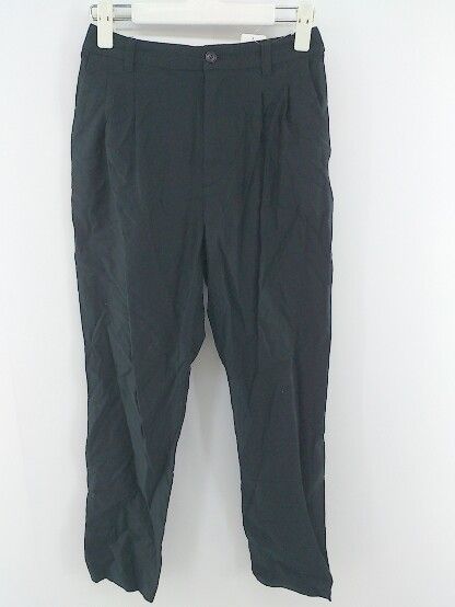 ◇ HUMAN WOMAN ヒューマンウーマン 21AW ウエストゴム タック パンツ サイズS ネイビー レディース P 【中古】 【1211090006905】