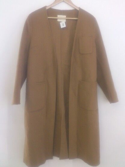◇ eversince エバーシンス ノーカラー 長袖 ロング コート サイズF キャメル ブラウン系 レディース P 【中古】 【1212190008486】