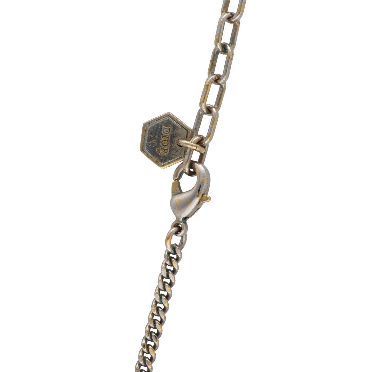 中古】 Dior ディオール オブリーク ペンダント ネックレス 