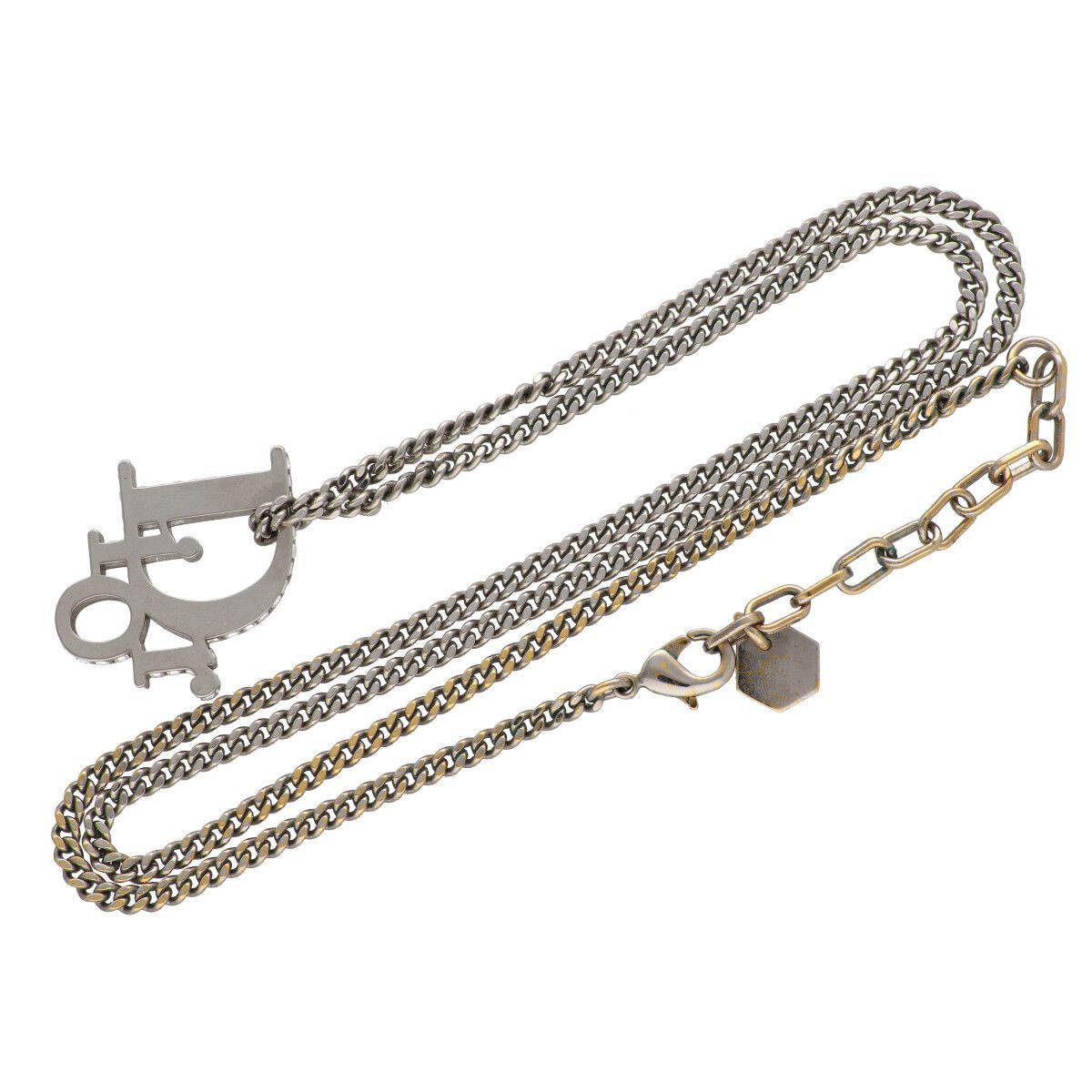 中古】 Dior ディオール オブリーク ペンダント ネックレス 