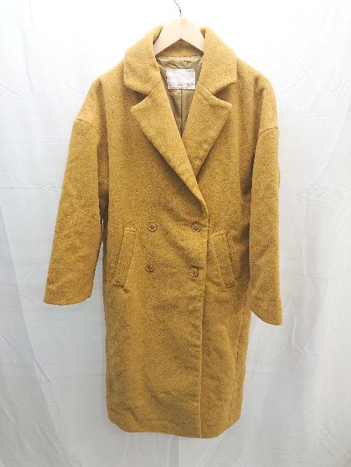 ◇ RAY CASSIN レイカズン シンプル ロング丈 長袖 コート ジャケット サイズF マスタード レディース E 【1212260016342】