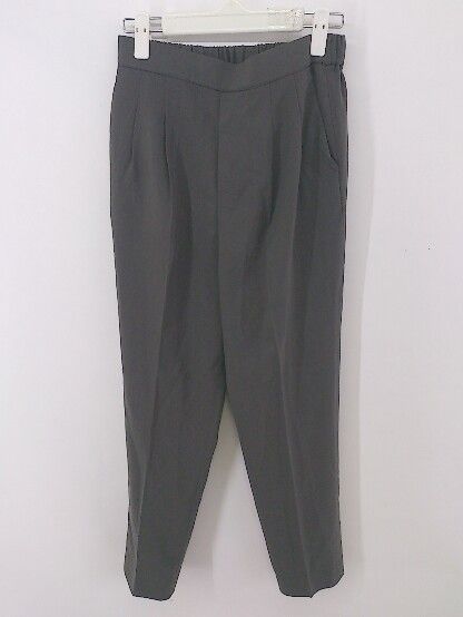 ◇ GLOBAL WORK グローバルワーク ウエストゴム センタープレス タック パンツ サイズM ダークブラウン レディース P 【1212280006101】
