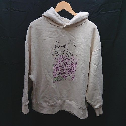 ◇ SENSE OF PLACE by URBAN RESEARCH プリント 裏起毛 長袖 パーカー カットソー サイズONE クリーム レディース E 【1303020031801】