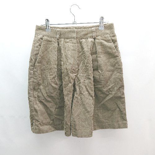 ◇ KALENO カレノ ツータック コーデュロイ シンプル オシャレ ショートパンツ サイズM ブラウン系 レディース E 【1305020012002】
