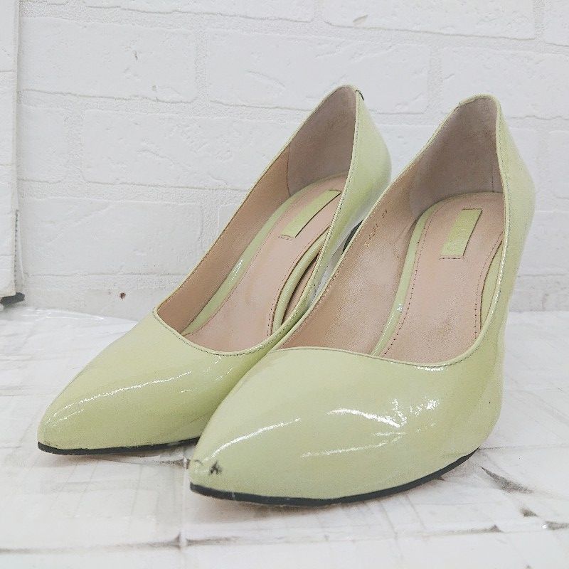 ◇ ◎ STACCATO スタッカート ポインテッドトゥ ヒール パンプス シューズ サイズ23.0㎝ グリーン系 レディース E 【1305250032702】
