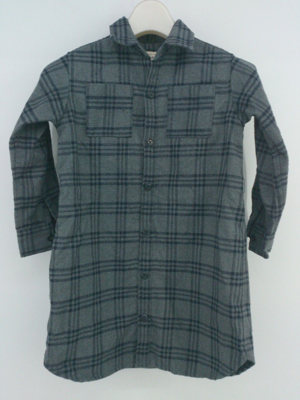 ◇ ◎ green label relaxing チェック ウエストベルト キッズ 子供服 長袖 シャツ サイズ115 グレー ネイビー レディース P 【1307060001701】