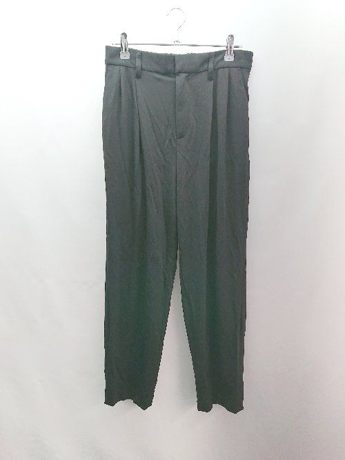 ◇ a.v.v ハイウエスト バックウエストゴム フロントファスナー ストレートパンツ サイズL ブラック レディース E 【1308160012802】