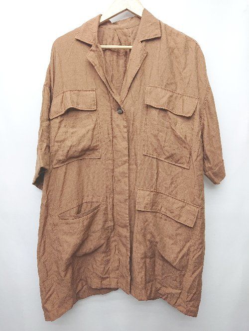◇ ⊂ KBF ケービーエフ URBAN RESEARCH バックオープン 半袖 シャツ ブラウス サイズOne ブラウン レディース P 【1410160019627】