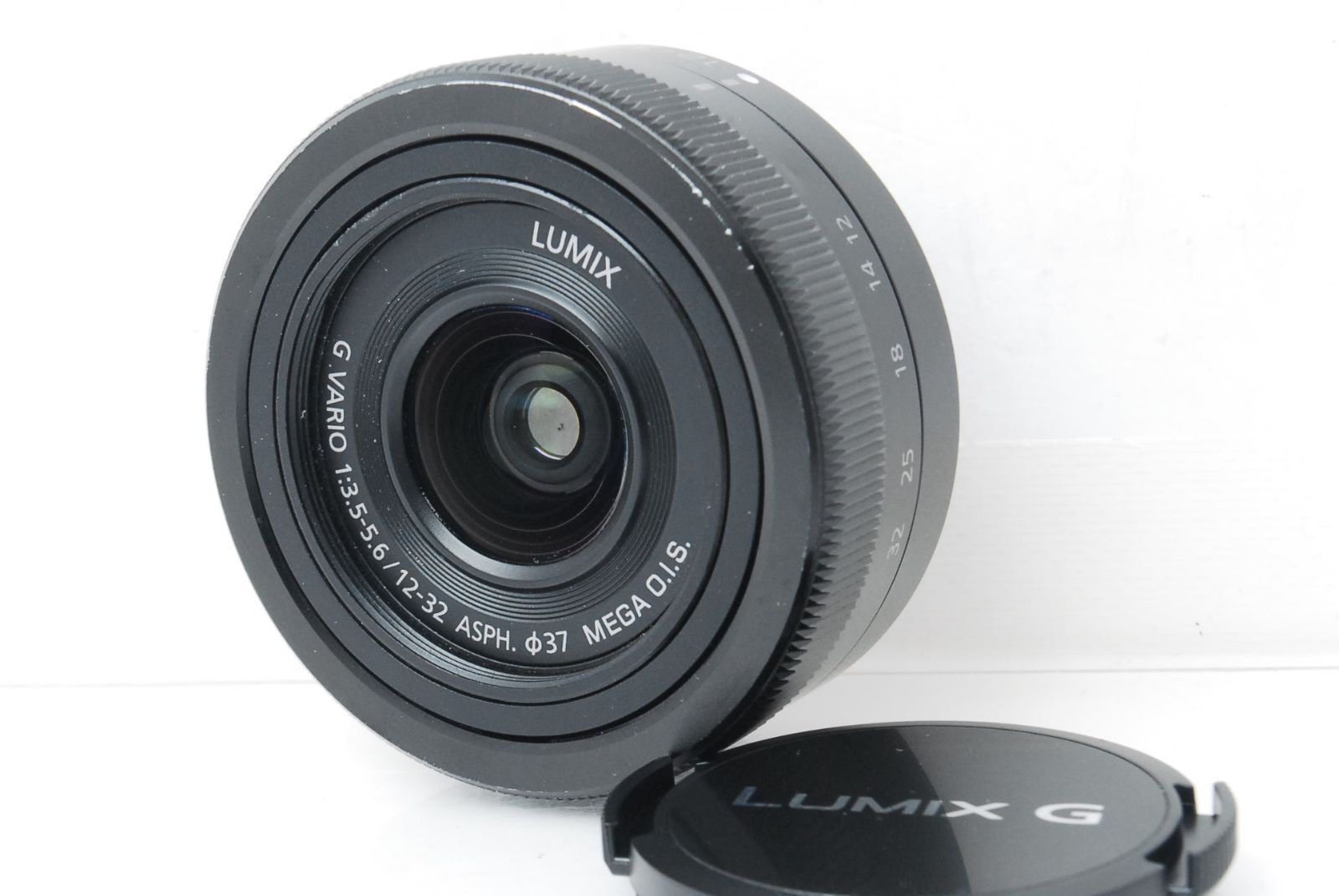 ★小型軽量パンケーキ！手ブレ補正搭載☆パナソニック LUMIX G VARIO 12-32mm F3.5-5.6 ASPH. MEGA O.I.S. ブラック H-FS12032-K★