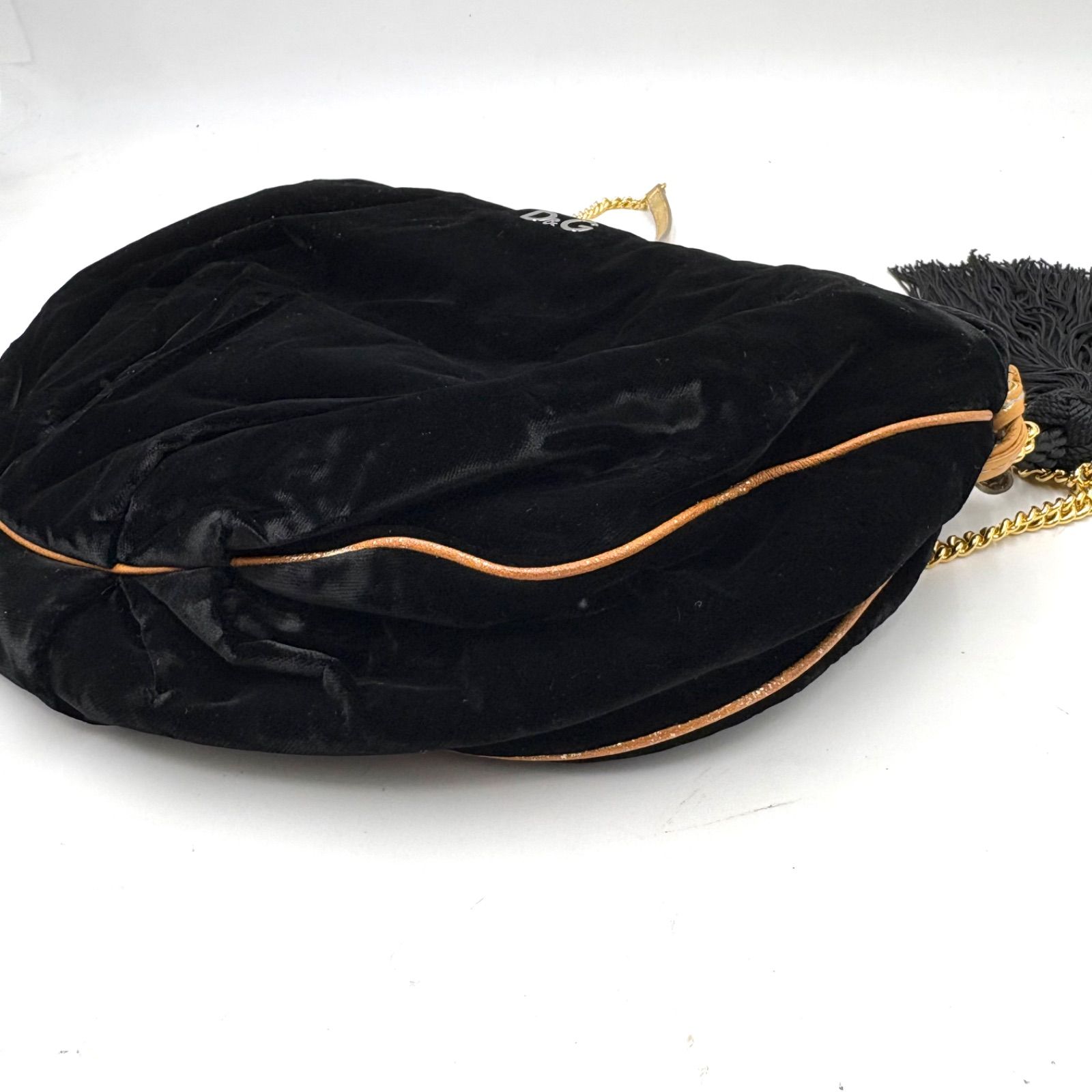 美品◎Dolce &Gabbana ドルチェ&ガッバーナ D&G ベルベット ビジュー