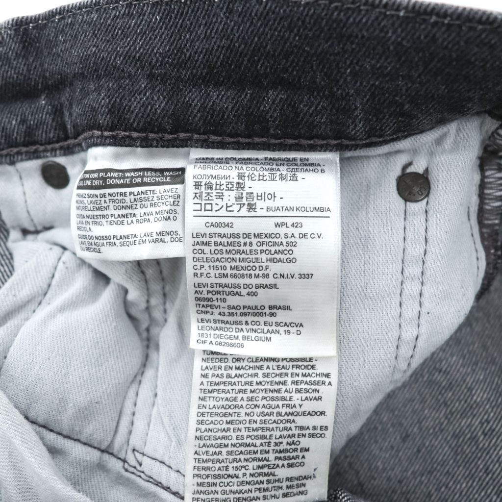 Levi's 505C ブラックデニム ジーンズ L ブラックフェード レザー