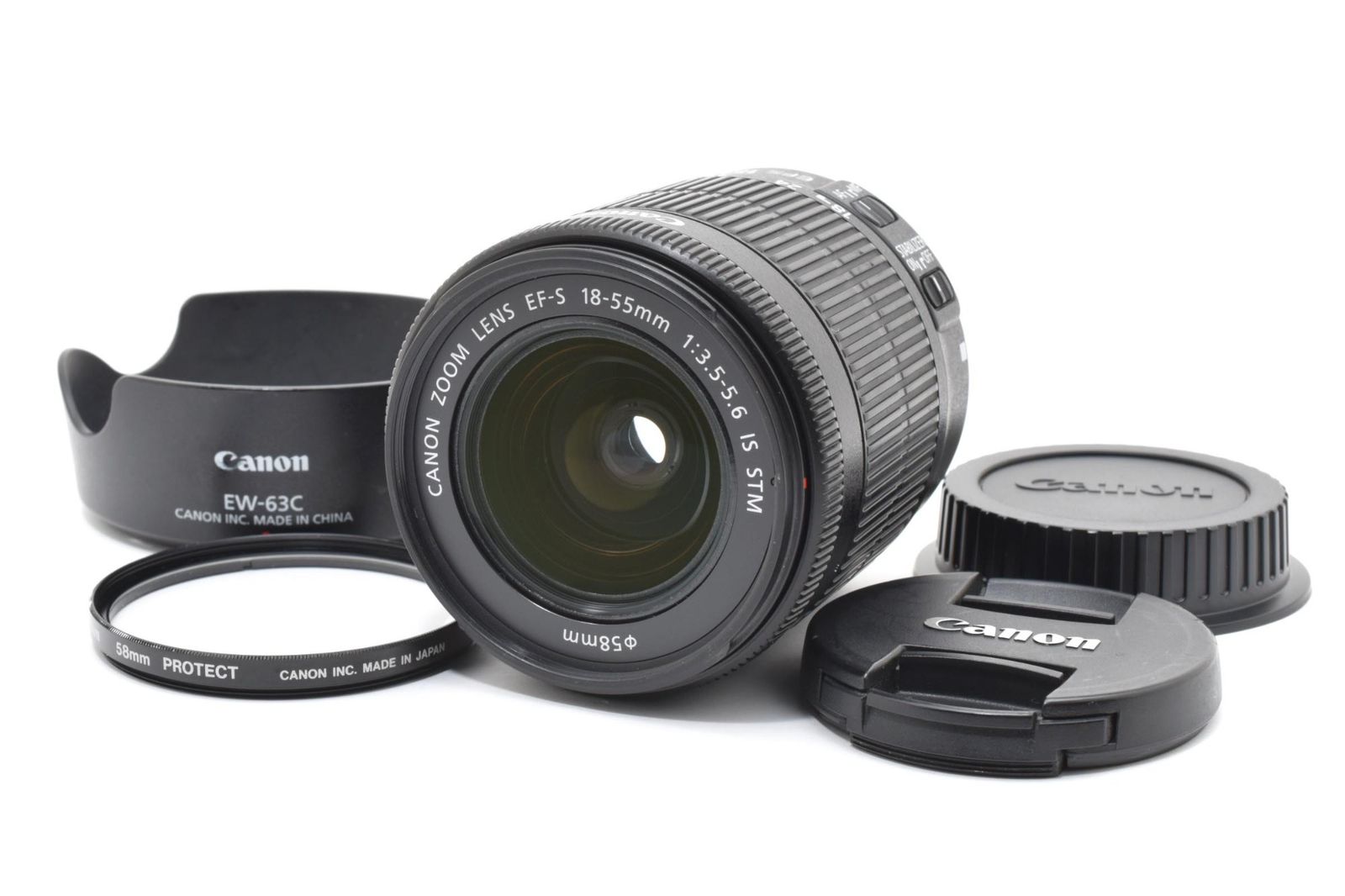 実用光学美品 Canon キャノン EF-S 18-55mm 3.5-5.6 IS STM AFレンズ #4175-6