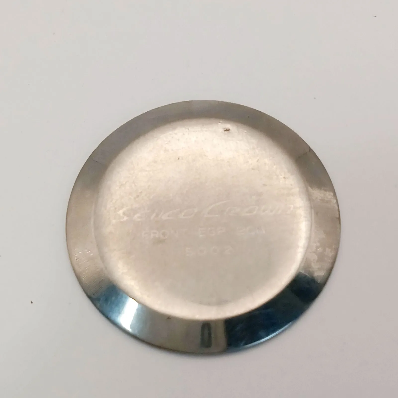 0512-1 SEIKO CROWN EGP 20micron Seiko Crown 15002 Men’s Watch Case Back Part