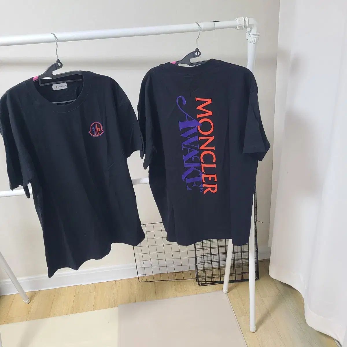 MONCLER モンクレール ブラック 黒 半袖 Tシャツ Tシャツ 前後ろロゴ 
