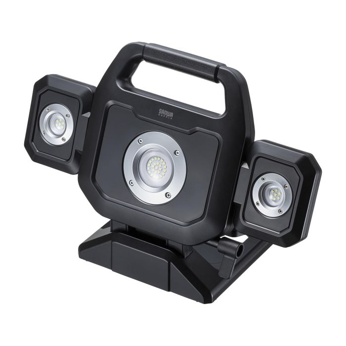 【新品・3営業日で発送】SANWASUPPLY サンワサプライ 高輝度LED投光器(充電式)(LED-FL1BK)