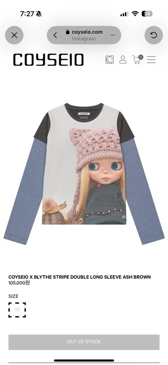 COYSEIO X BLYTHE STRIPE DOUBLE LONG SLEE - メルカリ