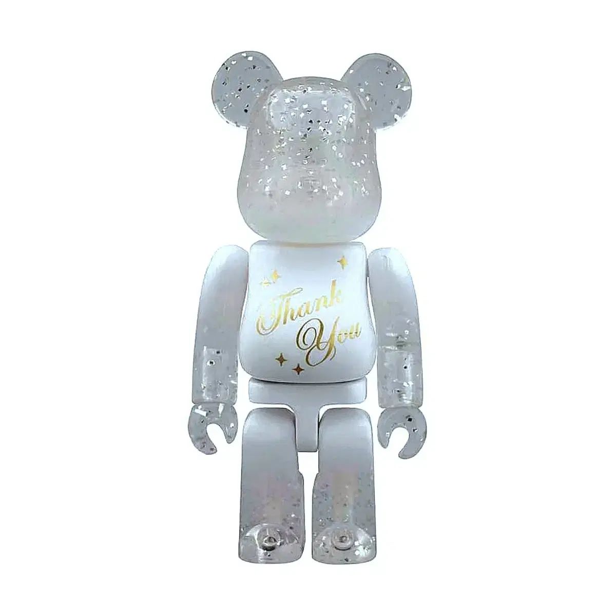 BE@RBRICK(ベアブリック) メッセージ THANK YOU 100% クリア 
