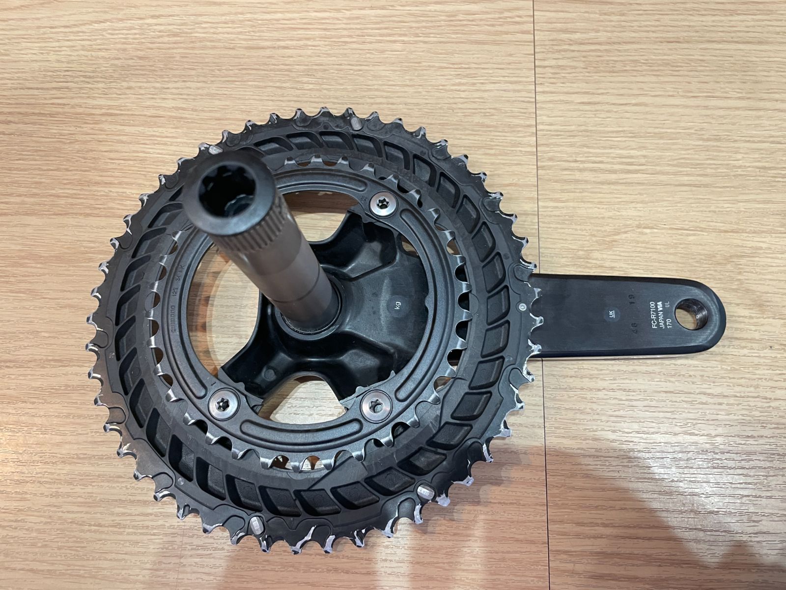 P4417 □USED□SHIMANO シマノ FC-R7100 50-34T 170mm 12s クランク
