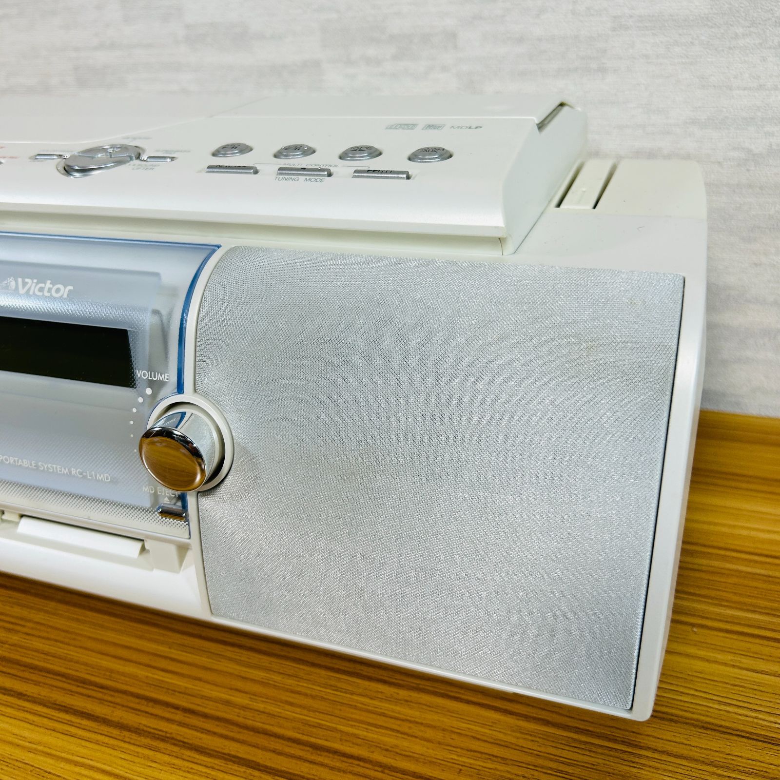 現状品】Victor ビクター CD/MD/ラジカセコンポ ポータブルシステム RC