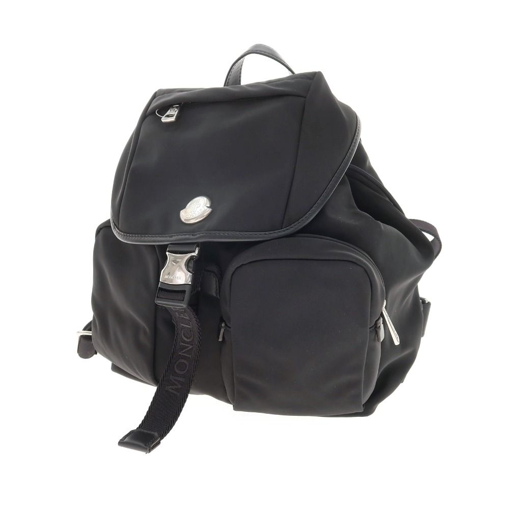 【新品アウトレット】モンクレール MONCLER ポリエステ バックパック・リュック ブラック【WxH29.5xD12.5】【レディース】
