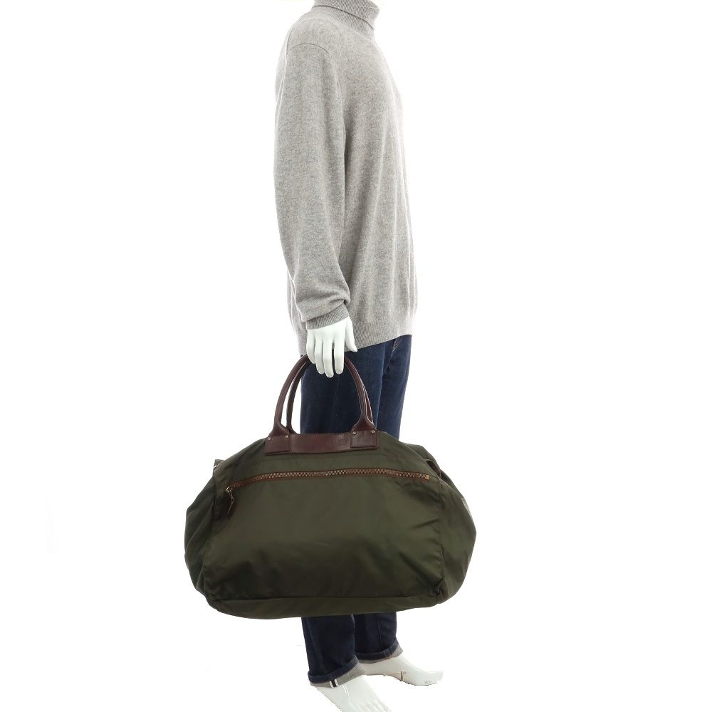 中古】フェリージ Felisi P3/1 ナイロン レザー ボストンバッグ