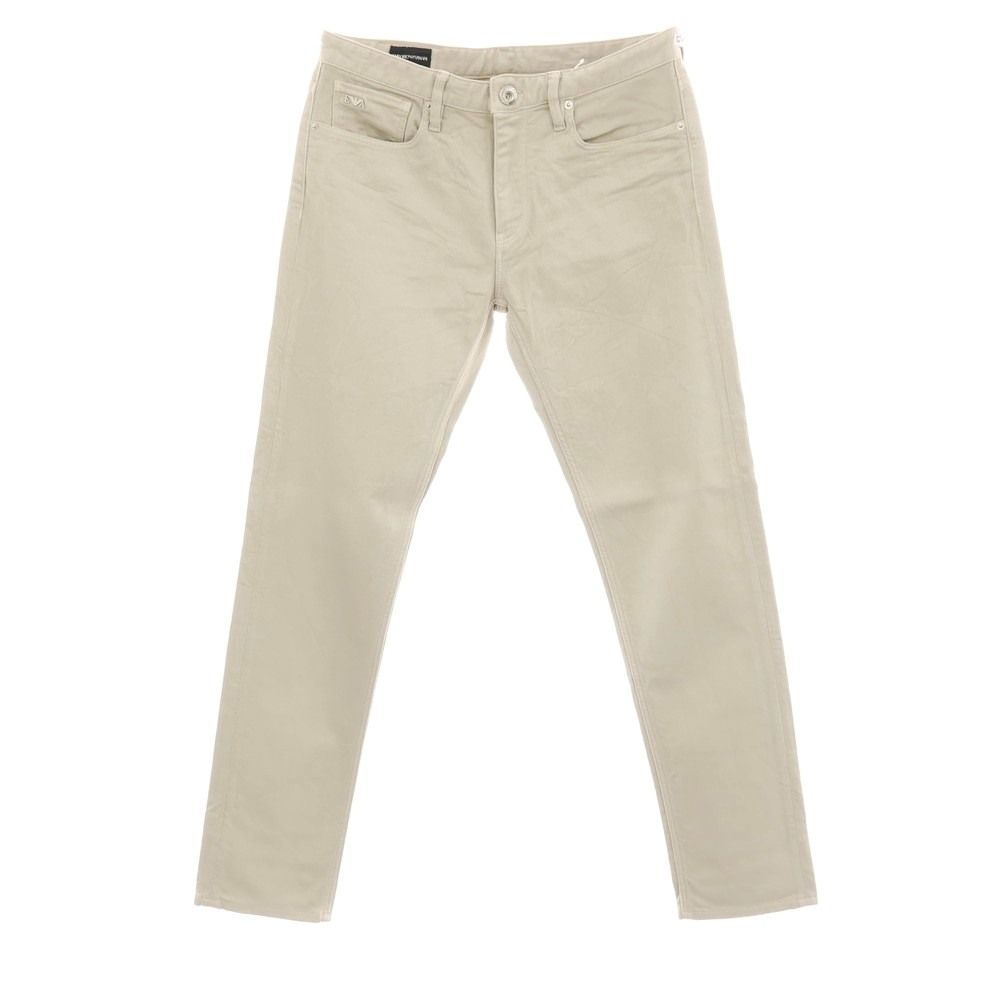 【中古】エンポリオ アルマーニ EMPORIO ARMANI ストレッチ コットン 5ポケットパンツ ベージュ【サイズ32】【メンズ】