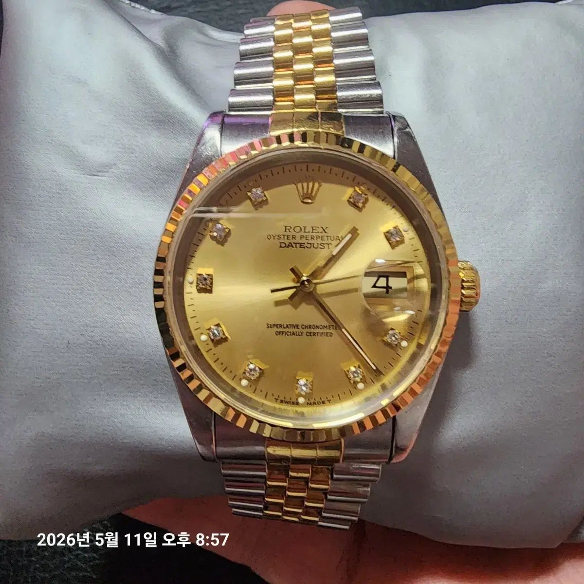 ロレックス ROLEX 16233 デイトジャスト ダイヤ コンビ 36MM メンズ 時計