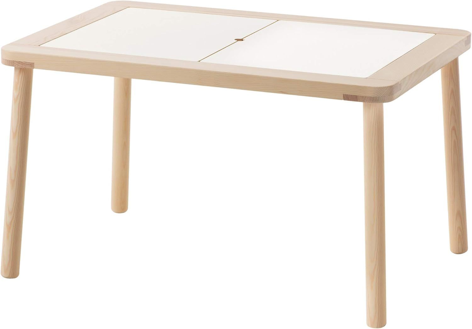 Ikea FLISAT 子供用テーブル パイン無垢材製 83x58x48cm キッズルーム お絵かき工作に最適 TROFAST収納ボックス対応 SFagerJKarlssonデザイン 3-12歳向け