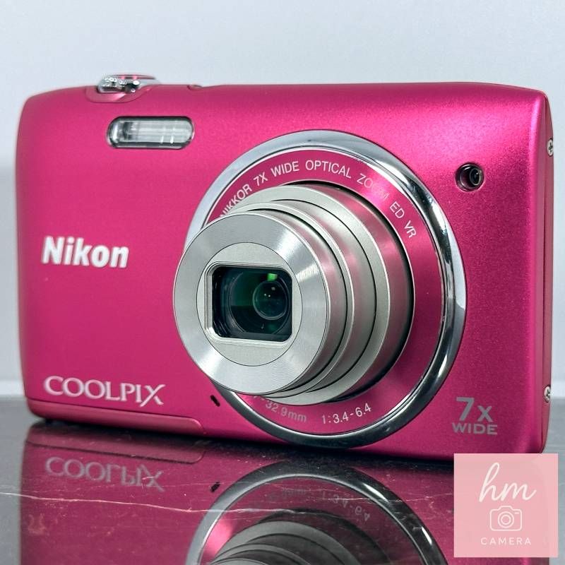 【美品】Nikon COOLPIX S3500 ピンク 2005万画素 光学7倍ズーム 広角26mm ニッコールレンズ ベストフェイスモード コンパクトデジタルカメラ ニコン クールピクス