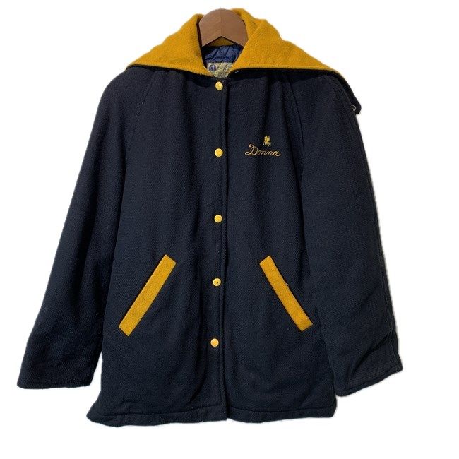 【中古】　HEWITT mfg　トラッドジャケット　チアジャケット　スタジャン　アウター　TALONジップ　セーラーカラー　古着　/1902